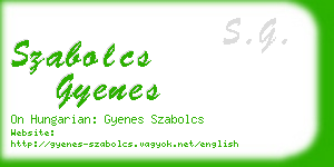szabolcs gyenes business card